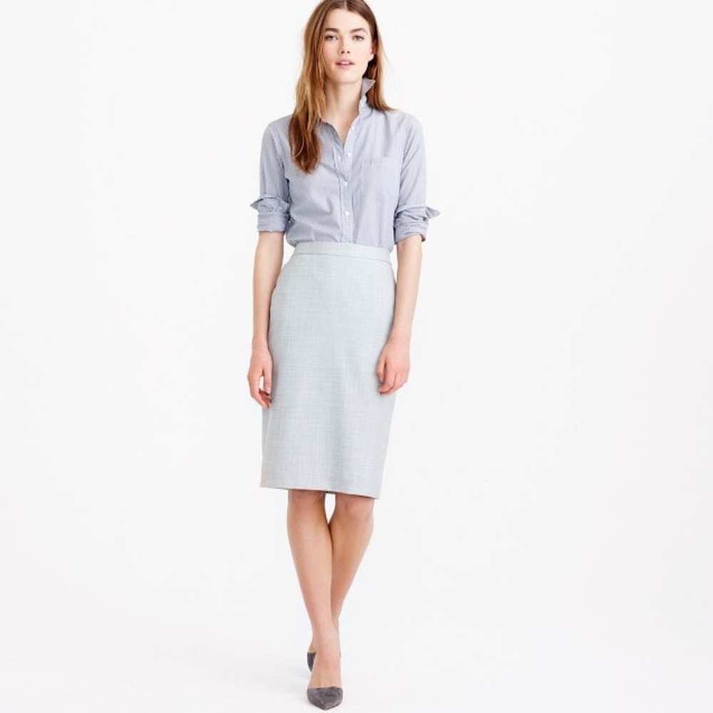 DARK GREY Pencil skirt in Super 120s wool